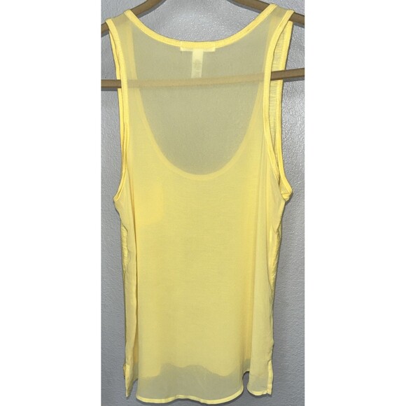 Ambiance Apparel Tunic Tank Top Women Sz Small Yellow - Picture 2 of 6